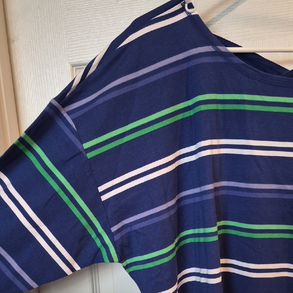 NWT Talbots Blue With White & Green Stripes. Size 2X - Picture 3 of 10